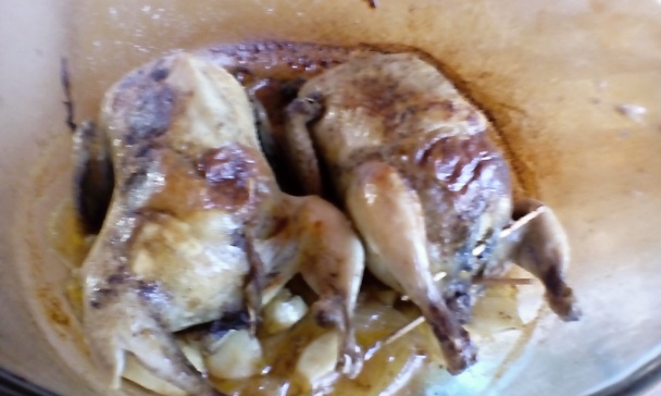 Plnené pečené prepeličky na bielom víne (fotorecept) - obrázok 5