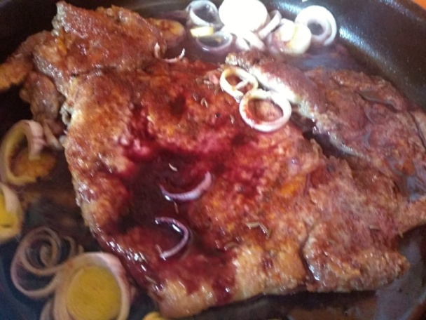 Bravčová krkovička na póre a červenom víne so šampiňónmi (fotorecept) - obrázok 6