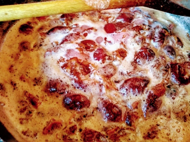 Čerešňový džem so škoricovým cukrom a s orechovým likérom (fotorecept) - obrázok 4