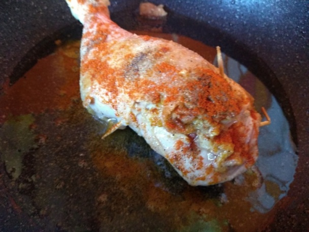 Morčacou pečeňou plnené kuracie stehno so zeleninou (fotorecept) - obrázok 6