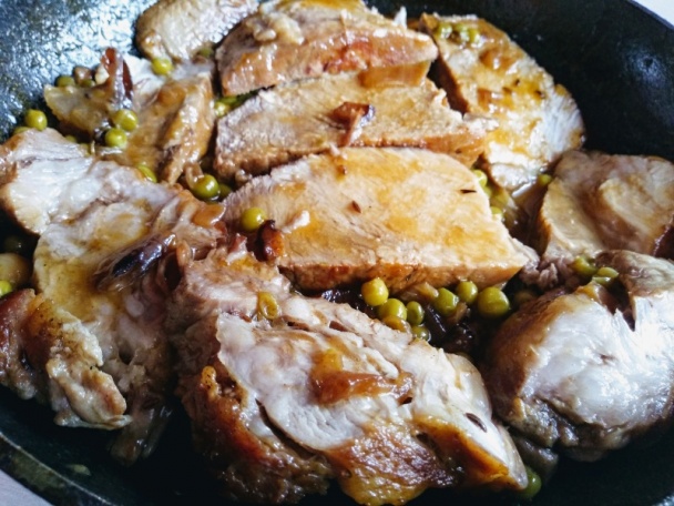 Bravčová krkovička na víne a hrášku (fotorecept) - obrázok 8