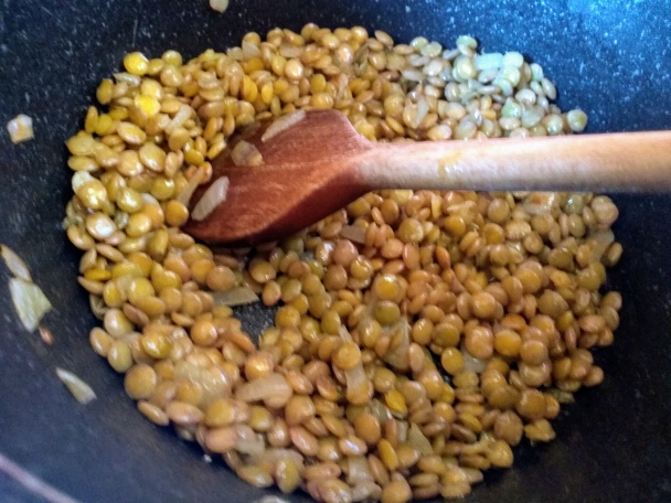 Šošovicový prívarok s oškvarkovým volským okom (fotorecept) - obrázok 1