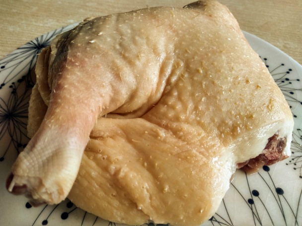 Pečené kačacie stehno s kukuricou a lokšami (fotorecept) - obrázok 1