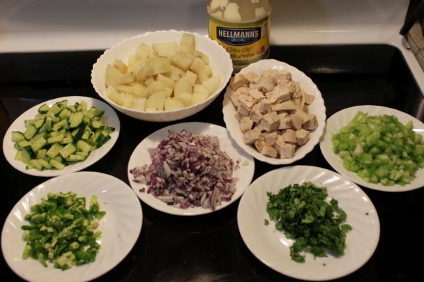 Kuracina so zemiakovým šalátom - obrázok 1