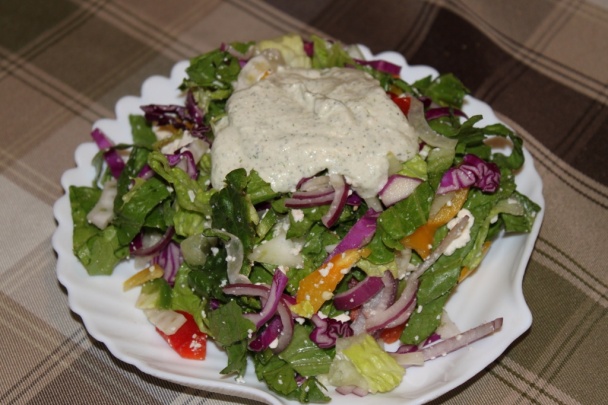 Rímsky šalát s feniklom a jogurtovým dressingom (fotorecept) - obrázok 6