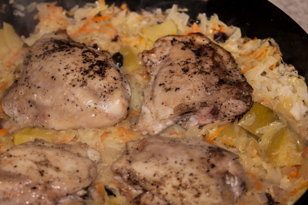 Kuracie mäso na kyslej kapuste (fotorecept) - obrázok 4