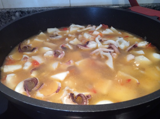 Sépia so zemiakmi (fotorecept) - obrázok 4