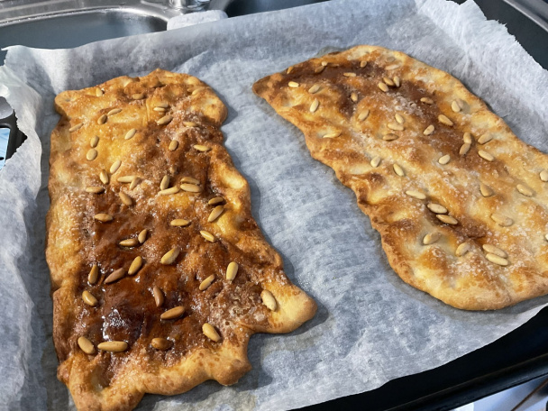 Tenký koláč - coca de vidre (fotorecept) - obrázok 3