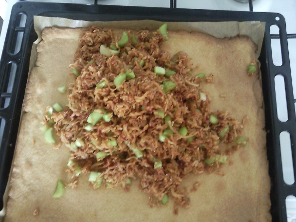 Koláč jablkovo-rebarborový s tvarohom (fotorecept) - obrázok 5