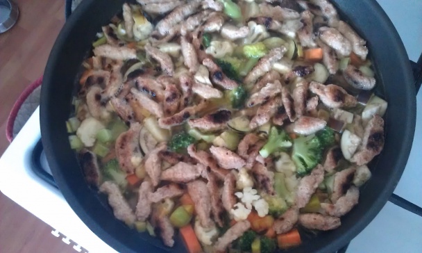 Dusené sójové mäso na zelenine (fotorecept) - obrázok 3