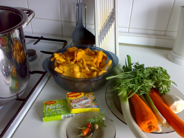 Hubová polievka  s mrveničkou (fotorecept) - obrázok 1