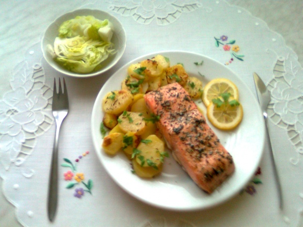 Pečený losos s kôprom - obrázok 3