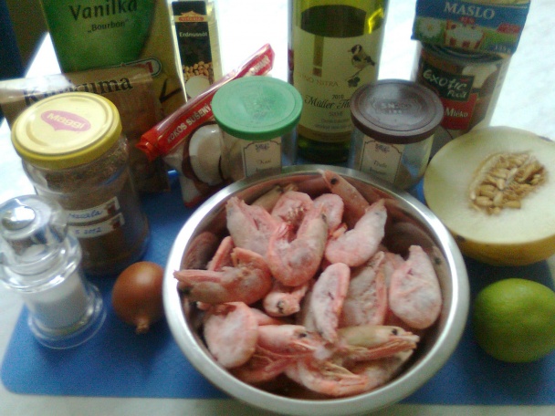 Krevety s vanilkovo-vínno-kokosovou omáčkou (fotorecept) - obrázok 1