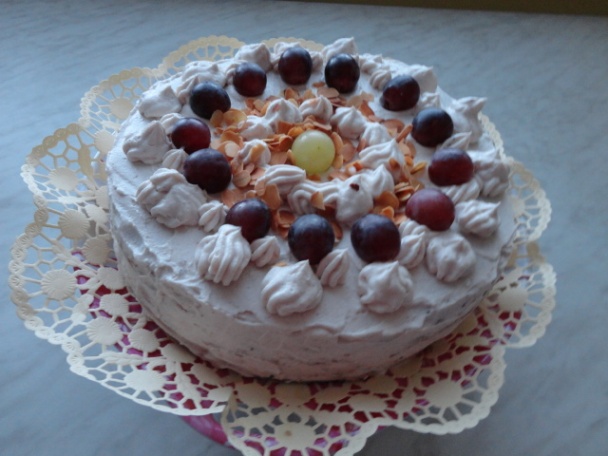 Gaštanová torta s hroznom (fotorecept) - obrázok 7