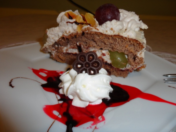 Gaštanová torta s hroznom (fotorecept) - obrázok 8