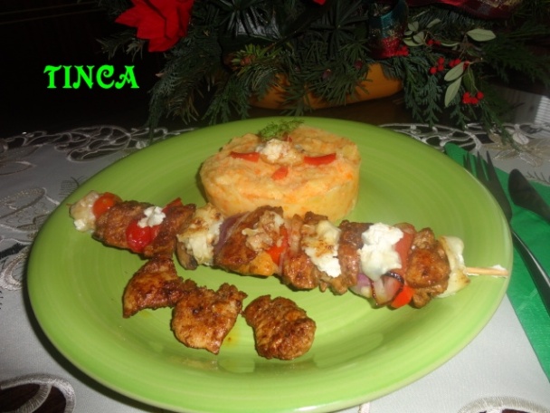 Kuracie špízy s kozím syrom - obrázok 4