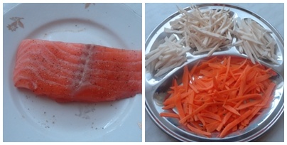 Losos na zelenine v alobale (fotorecept) - obrázok 1