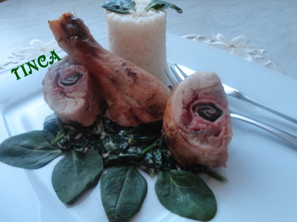 Kuracie plnené stehno so šunkovo-špenátovou rolkou (fotorecept) - obrázok 8