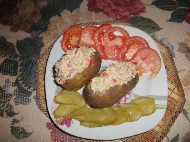 Pečené zemiaky s tuniakovou plnkou (fotorecept) - obrázok 4