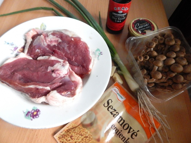 Kačacie prsia s hubami Shimeji (fotorecept) - obrázok 1