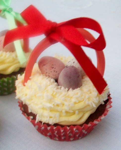 Veľkonočné inšpirácie - muffinky ako košíčky (fotorecept) - obrázok 2