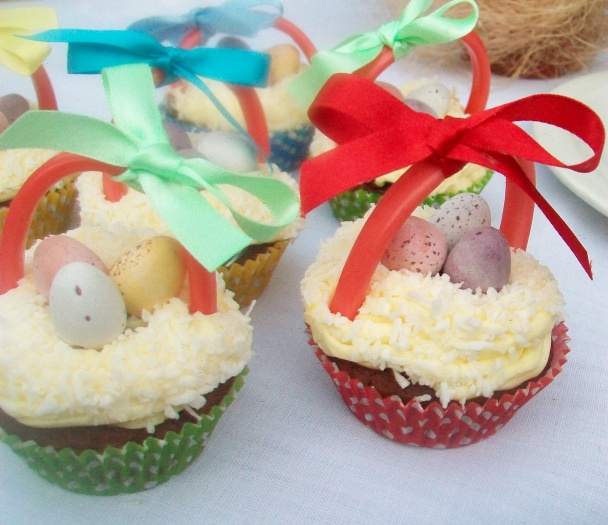 Veľkonočné inšpirácie - muffinky ako košíčky (fotorecept) - obrázok 3