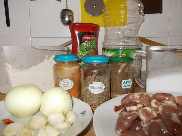 Kuracie srdiečka s chilli papričkou (fotorecept) - obrázok 1