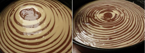 Mramorová gaštanová torta s ovocím - obrázok 2