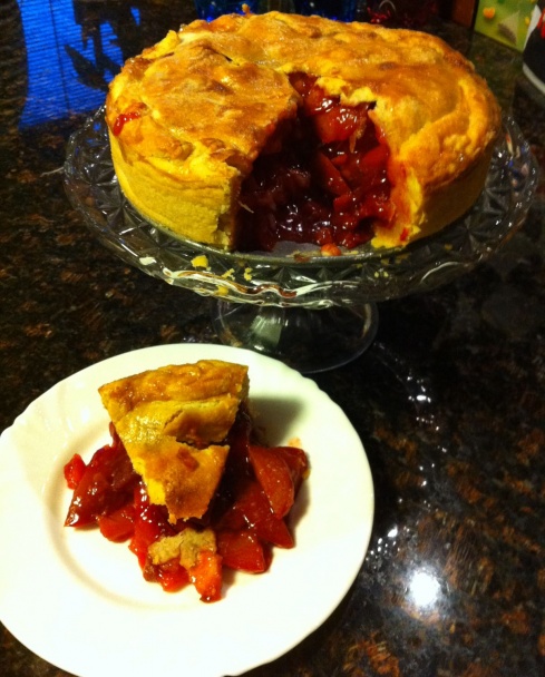 Zakrytý slivkový koláč s vanilkovým šodó - obrázok 4