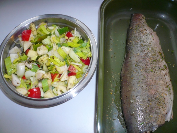 Pečený losos na zelenine (fotorecept) - obrázok 3