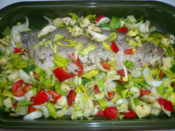 Pečený losos na zelenine (fotorecept) - obrázok 4