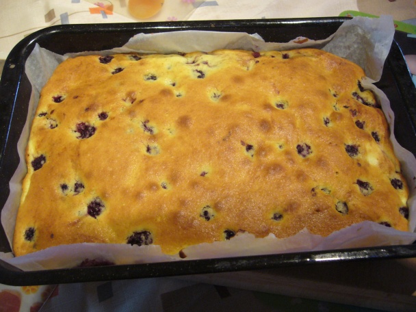 Ovocný koláč s tvarohom - obrázok 1