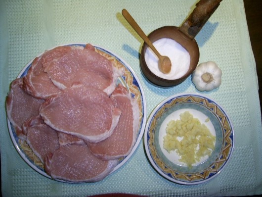 Cesnakové bravčové rezne (fotorecept) - obrázok 1