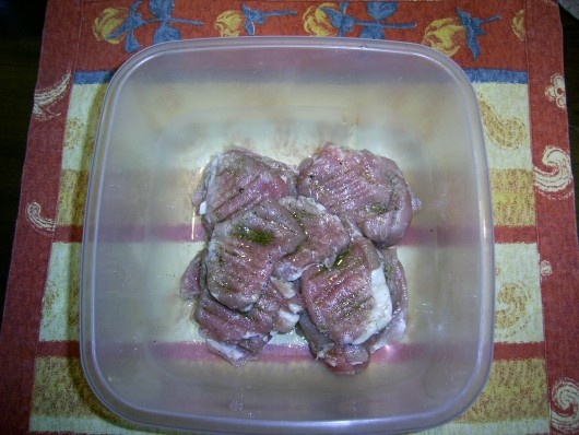 Bravčová panenka na zelenom korení so zelenou fazuľkou (fotorecept) - obrázok 3