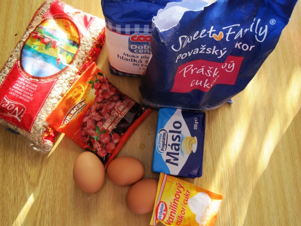 Ovsené cookies s brusnicami - obrázok 1