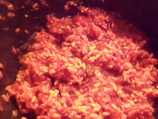 Rizoto s cviklou a bielou rybou - obrázok 6