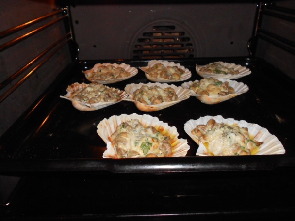 Mušle svätého Jakuba so šampiňónmi - obrázok 14