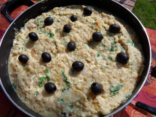 Portugalská chlebová kaša s krevetami - açorda de camarão (fotorecept) - obrázok 8