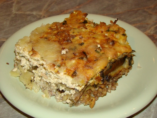 Baklažán zapečený s pohánkou a tofu - obrázok 2