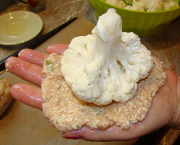 Karfiolové ružičky zapečené v mletom mäse (fotorecept) - obrázok 4
