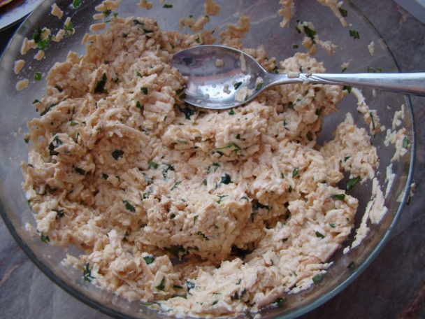 Zapekané palacinky z ovsenných vločiek s náplňou z bieleho a údeného tofu. - obrázok 1