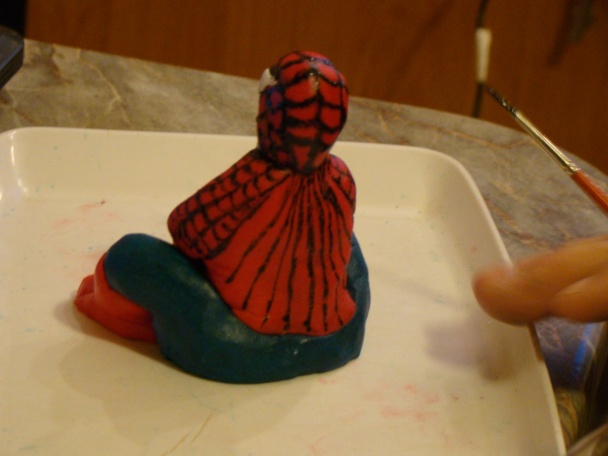Torta Spiderman s karamelovo-vanilkovým krémom (fotorecept) - obrázok 9