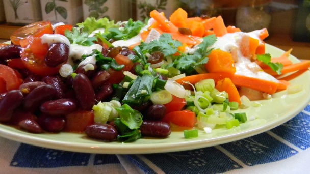 Šalát z maslovej tekvice a fazule - obrázok 3