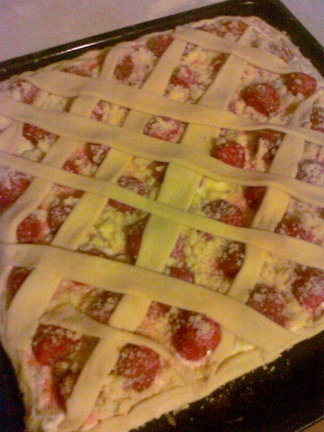 Dvojvrstvový kysnutý koláč - obrázok 3