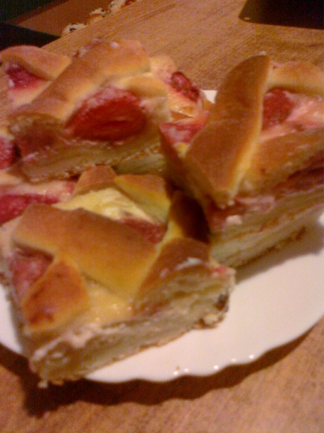 Dvojvrstvový kysnutý koláč - obrázok 4