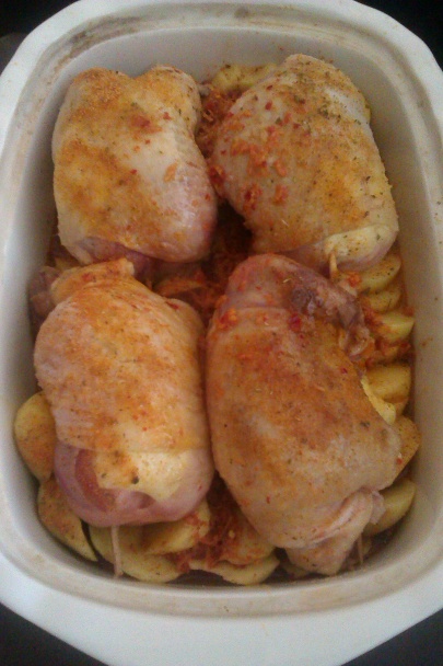 Plnené kuracie stehná v syrovej perine - obrázok 3