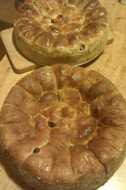 Orechovo-slivkový kysnutý koláč (fotorecet) - obrázok 5