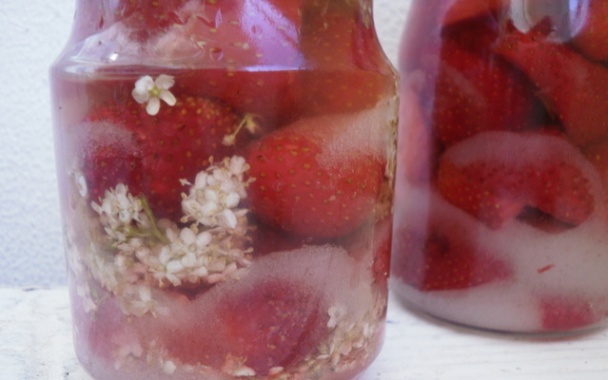 Likér z jahôd a bazy - obrázok 1