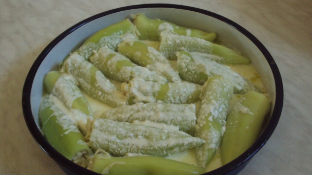 Pečené plnené papriky/plnené zemiakmi a cibuľou/ - obrázok 4