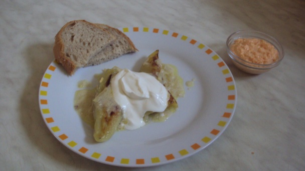 Pečené plnené papriky/plnené zemiakmi a cibuľou/ - obrázok 6